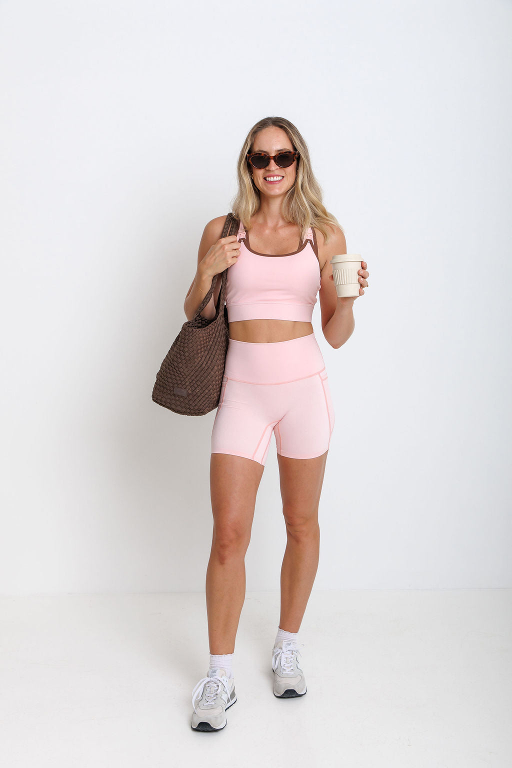 Nursing Sports Bra - "The Ultimate" Maximum Support + Max Coverage - Strawberry Swirl