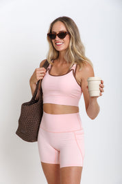 Nursing Sports Bra - "The Ultimate" Maximum Support + Max Coverage - Strawberry Swirl