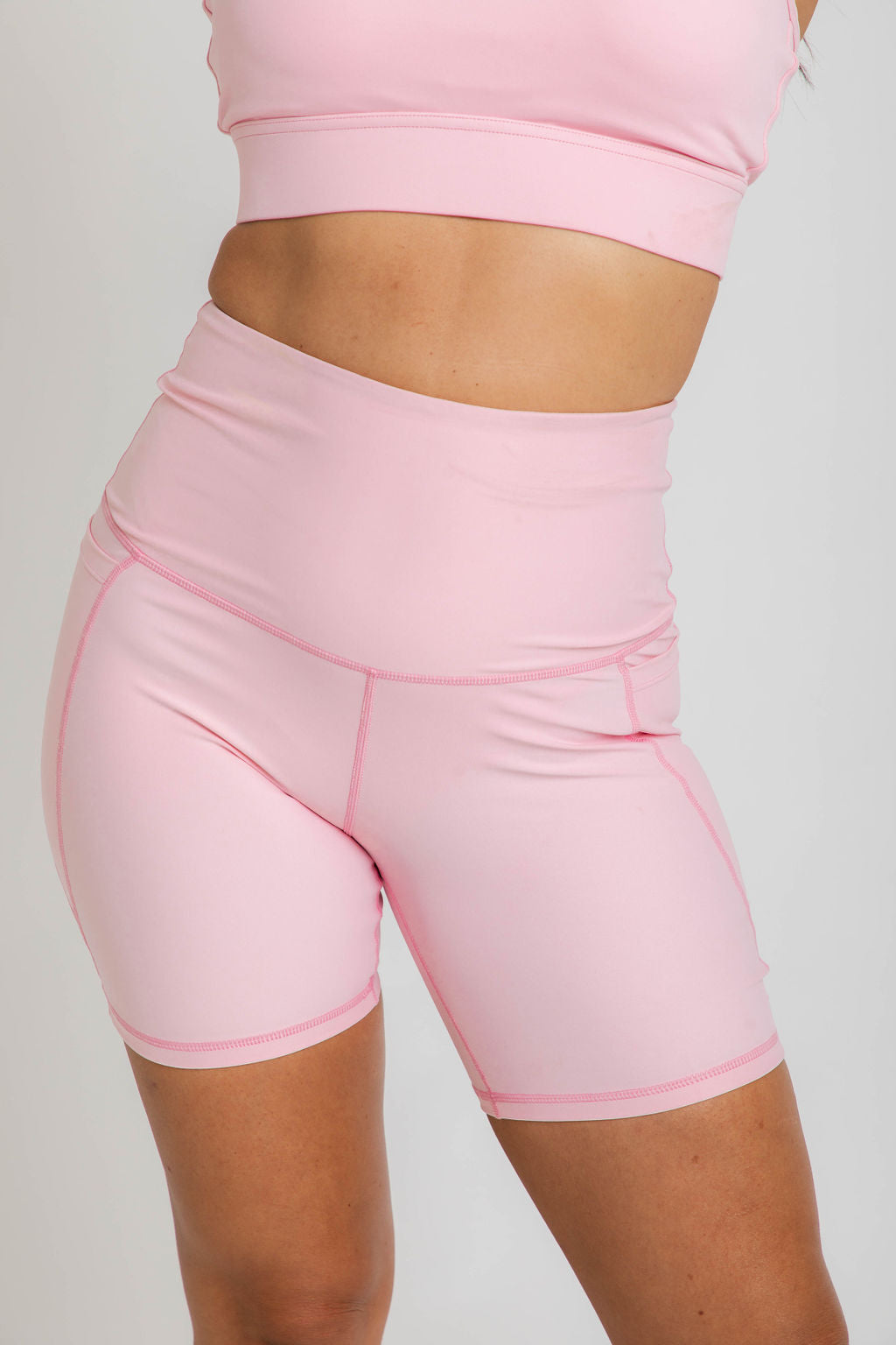 LUXE HIGH RISE SHORT - BABY PINK