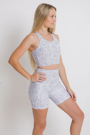 She Runs - Maximum Support Sports Bra - Dotty White