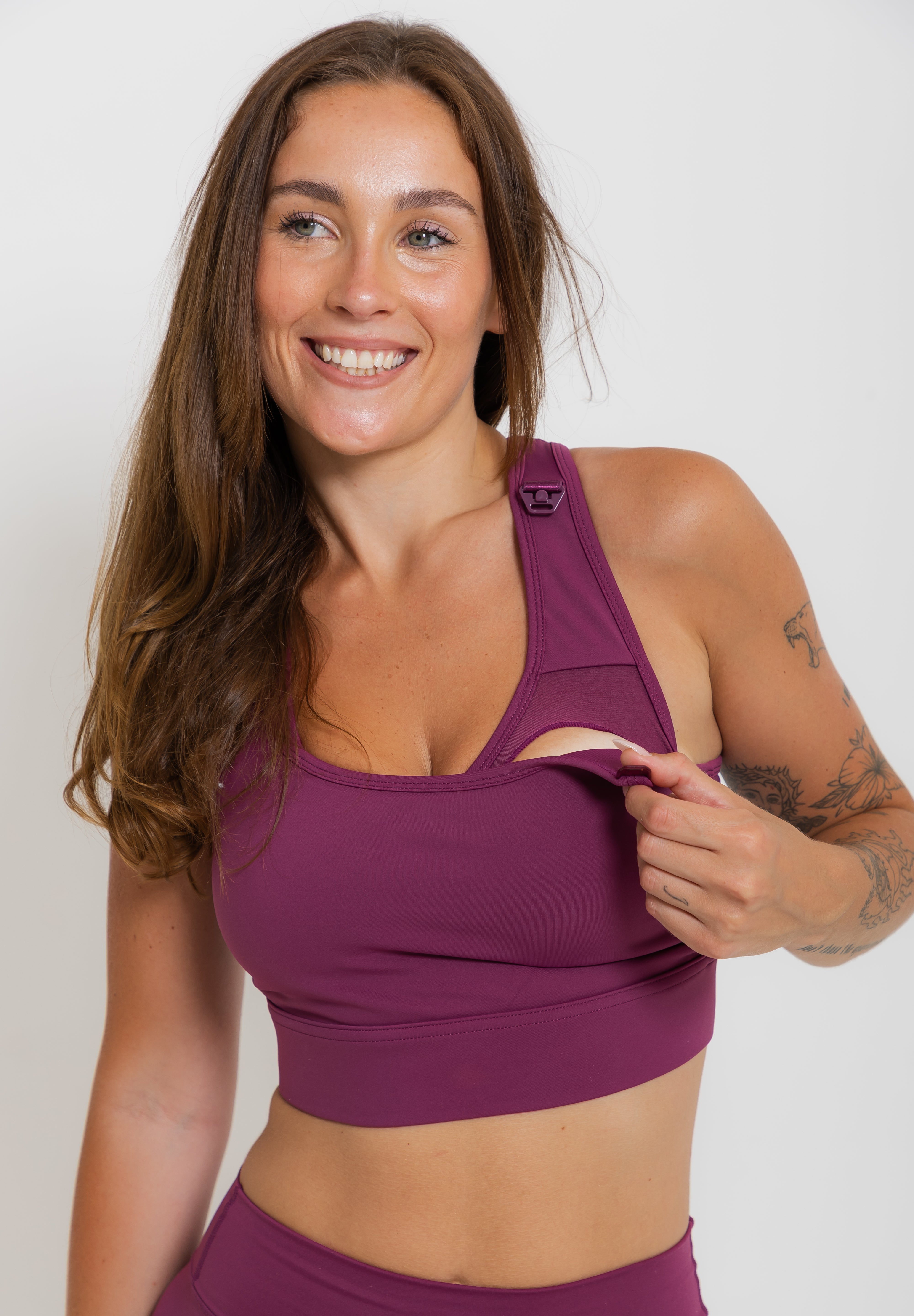 Nursing Sports Bra - High Velocity Maximum Support - Grape