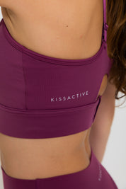 Nursing Sports Bra - "The Ultimate" Maximum Support + Max Coverage - Grape