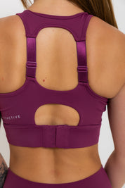 Nursing Sports Bra - "The Ultimate" Maximum Support + Max Coverage - Grape