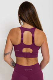Nursing Sports Bra - "The Ultimate" Maximum Support + Max Coverage - Grape