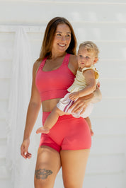 Nursing Sports Bra - High Velocity Maximum Support - Poppy
