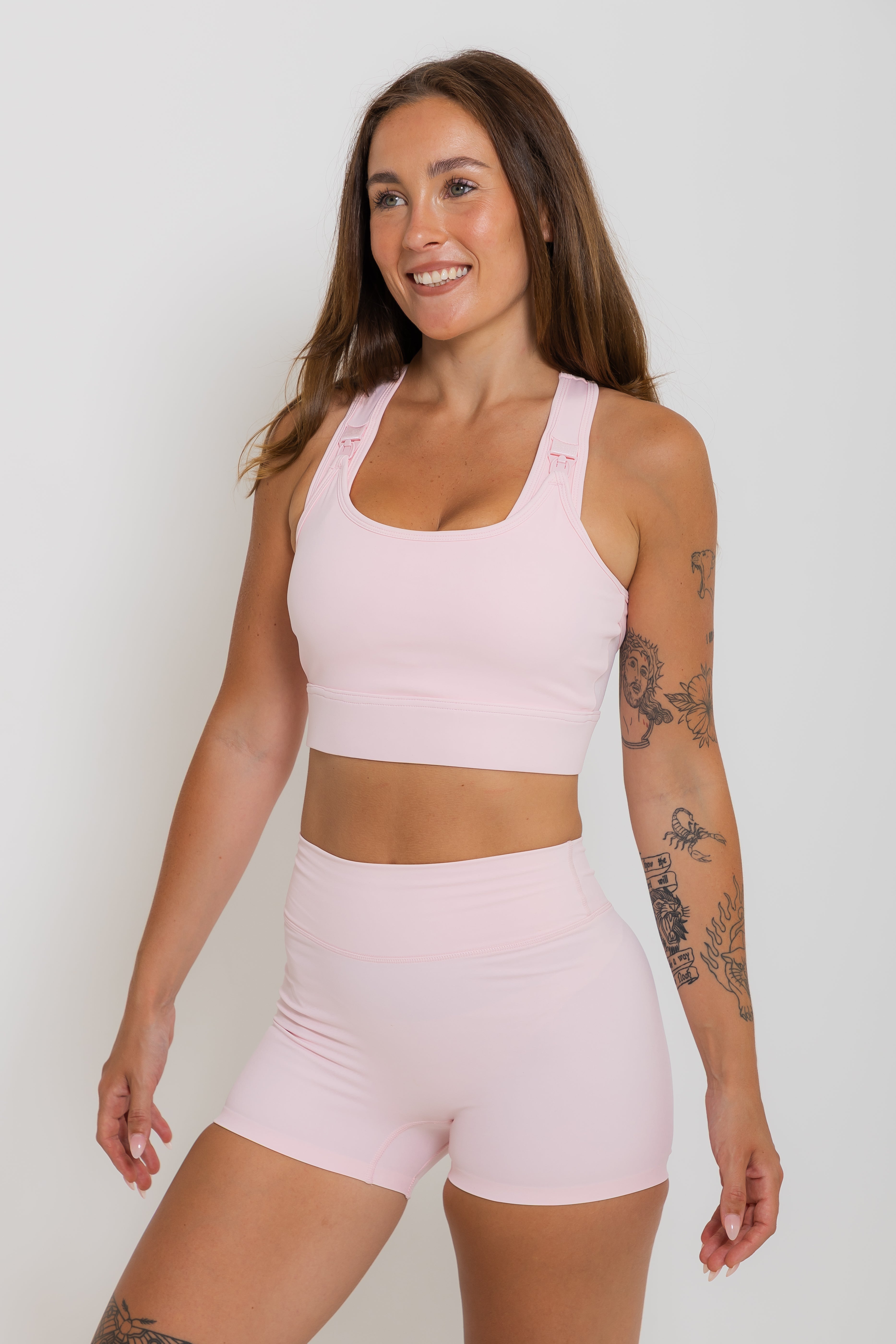 Nursing Sports Bra - High Velocity Maximum Support - Cotton Candy