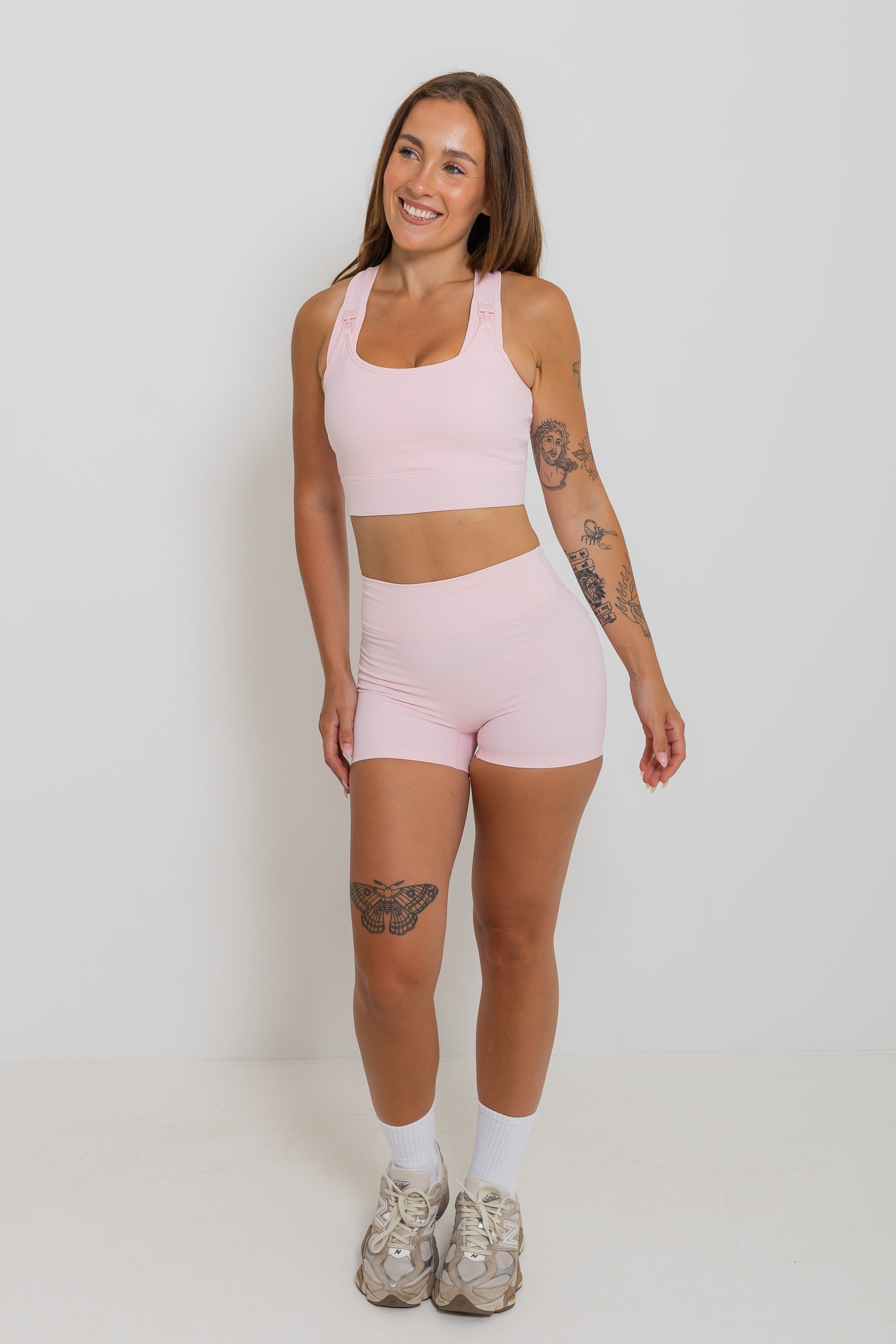 Nursing Sports Bra - "The Ultimate" Maximum Support + Max Coverage - Cotton Candy