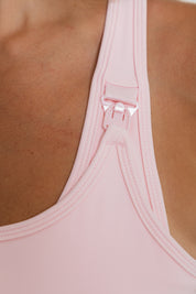 Nursing Sports Bra - "The Ultimate" Maximum Support + Max Coverage - Cotton Candy