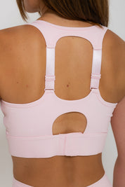 Nursing Sports Bra - "The Ultimate" Maximum Support + Max Coverage - Cotton Candy