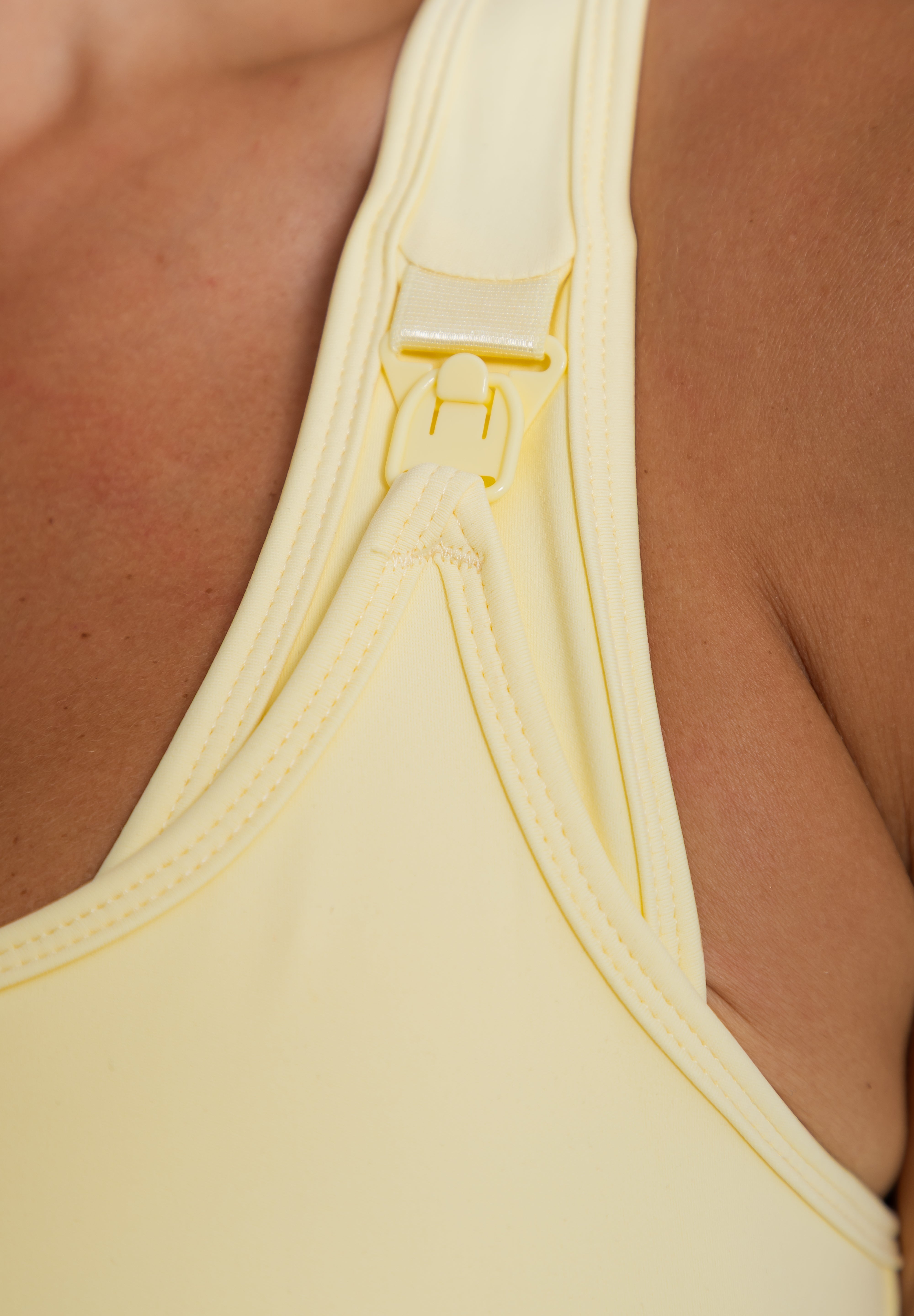 Nursing Sports Bra - "The Ultimate" Maximum Support + Max Coverage - Sunshine