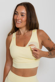 Nursing Sports Bra - "The Ultimate" Maximum Support + Max Coverage - Sunshine