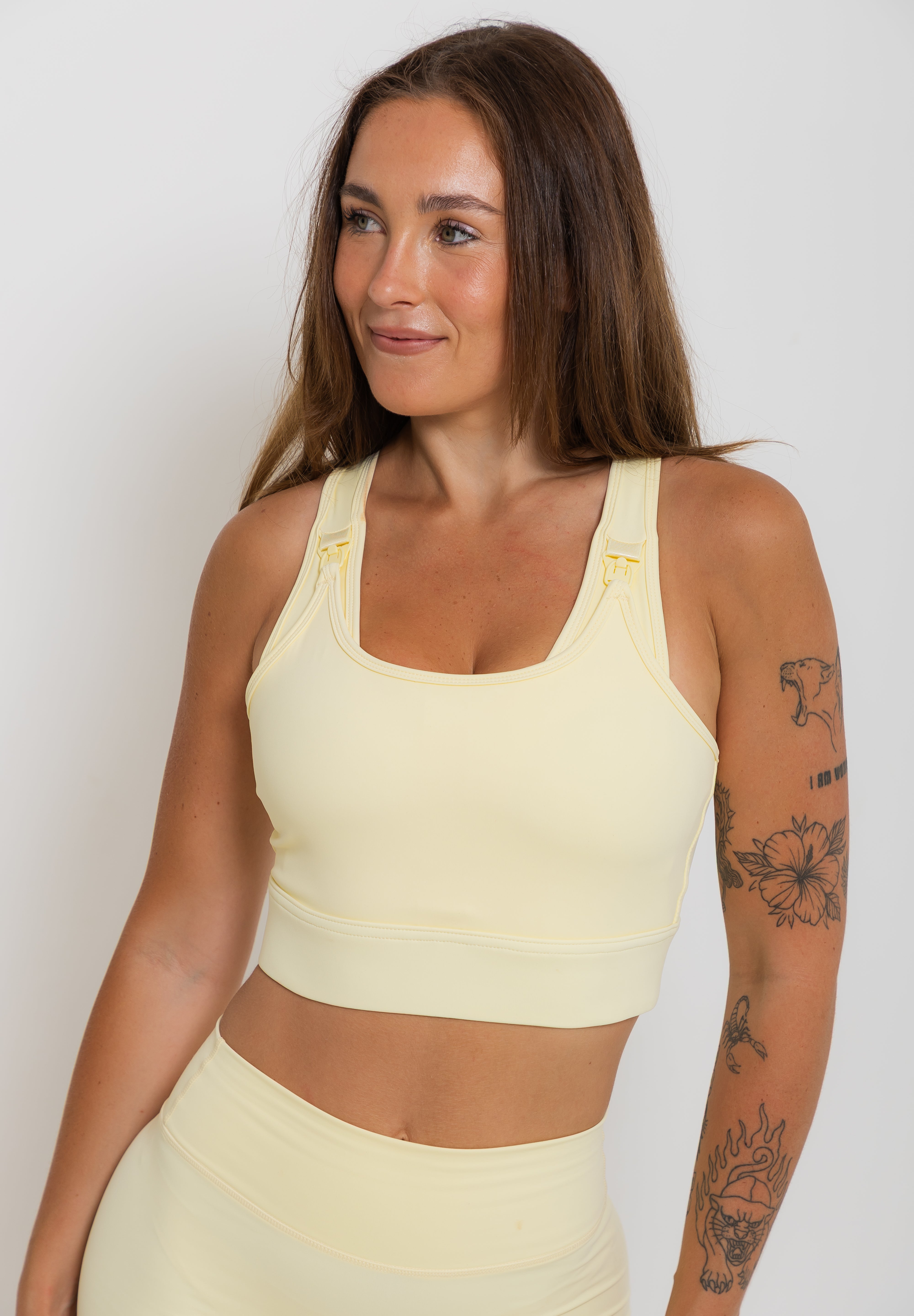 Nursing Sports Bra - "The Ultimate" Maximum Support + Max Coverage - Sunshine