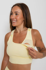 Nursing Sports Bra - High Velocity Maximum Support - Sunshine